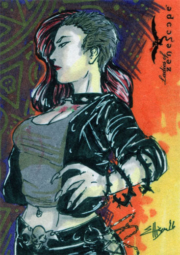 Ladies of Zenescope 2016 NYCC Sketch Card by Danielle Ellison DE 3/3