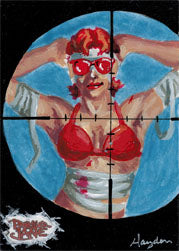 Painkiller Jane 5finity JAM 2011 Sketch Card by Hayden Davis