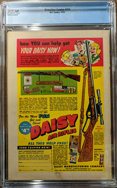 Detective Comics #250 (1957) Graded CGC 6.0