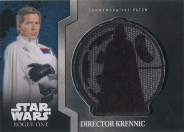 Star Wars Rogue One Mission Briefing Commemorative Patch Card 5 Director Krennic