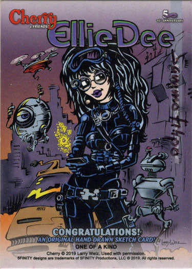 Cherry and Friends Ellie Dee Sketch Card by Sammo Filipo