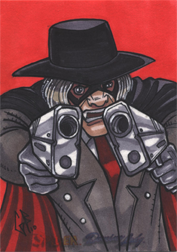 Moonstone Domino Lady & The Spider Sketch Card by Glen Fernandez v7