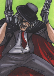 Moonstone Domino Lady & The Spider Sketch Card by Glen Fernandez v8