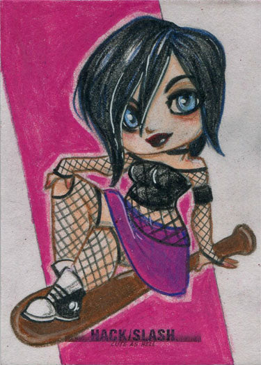 Hack/Slash Cute As Hell 5finity 2019 Sketch Card by Jme Foronda V4
