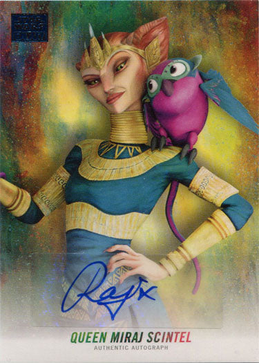 Star Wars Galaxy 2018 Autograph Card GA-RB Rajia Baroudi 13/50 Blue
