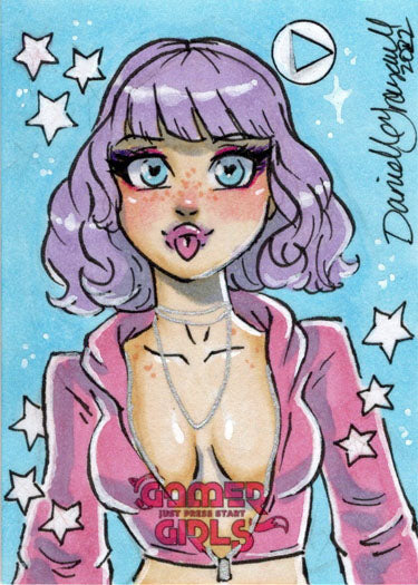 2023 5finity Gamer Girls Sketch Card Danielle Gransaull