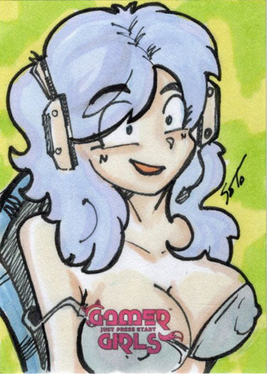 2023 5finity Gamer Girls Sketch Card Omar Soto V3