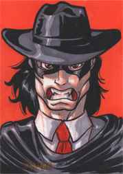 Moonstone Domino Lady & The Spider Sketch Card by Fer Galicia v5