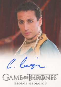 Game of Thrones Season Three Autograph Card George Georgiou as Razdal Mo Eraz