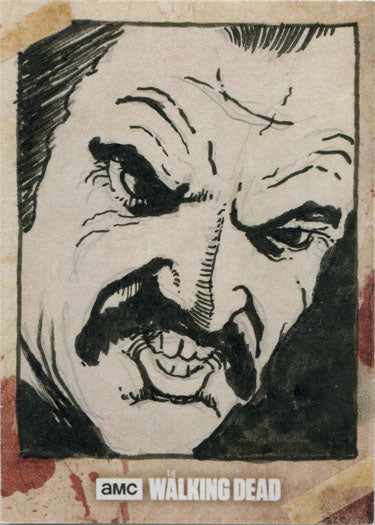 Walking Dead Season 8 Sketch Card by Bruce Gerlach of Simon