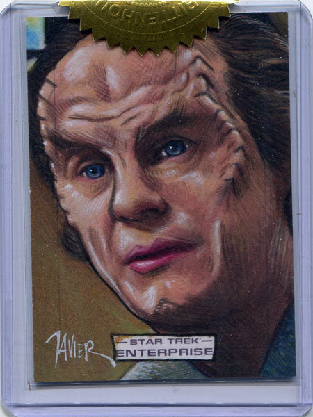 Star Trek Enterprise Archives S1 Sketch Card by Javier Gonzalez of Dr Phlox