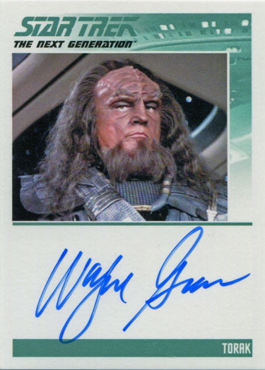 Star Trek TNG Portfolio Prints S2 Autograph Card Wayne Grace as Torak