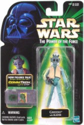 Star Wars POTF Greedo Action Figure with Commtech Chip