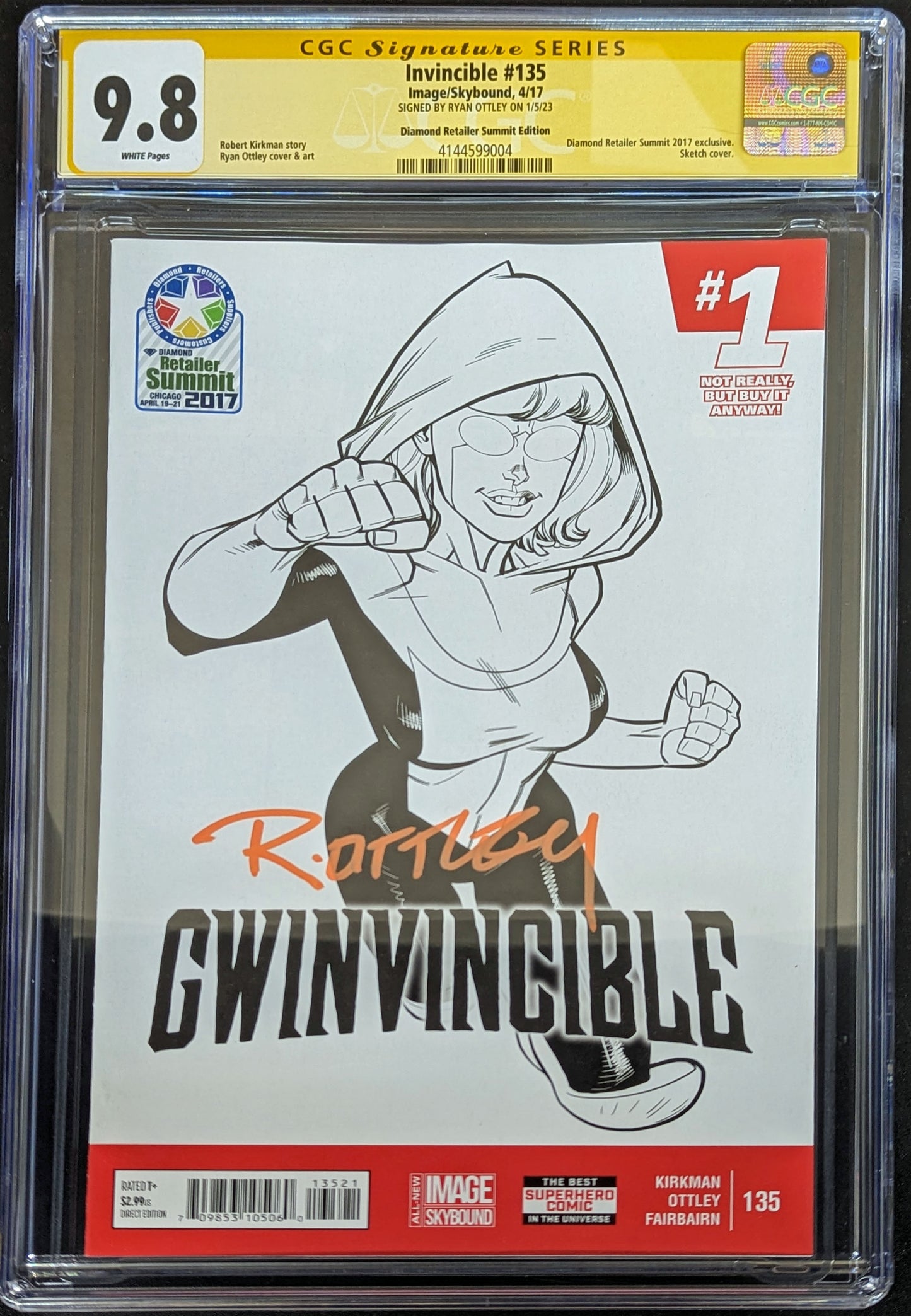 Invincible #135 Diamond Retailer Summit Variant CGC 9.8 Signed by Ryan Ottley