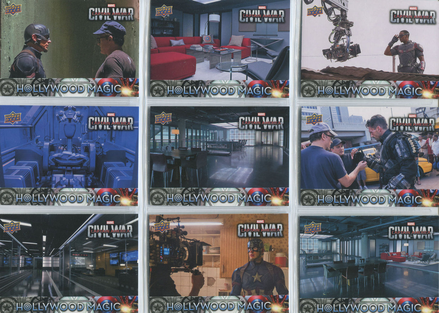 Captain America Civil War Hollywood Magic Complete 15 Card Chase Set