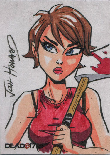 Dead@17 5finity Series 2 15th Anniversary Sketch Card by Josh Howard V1