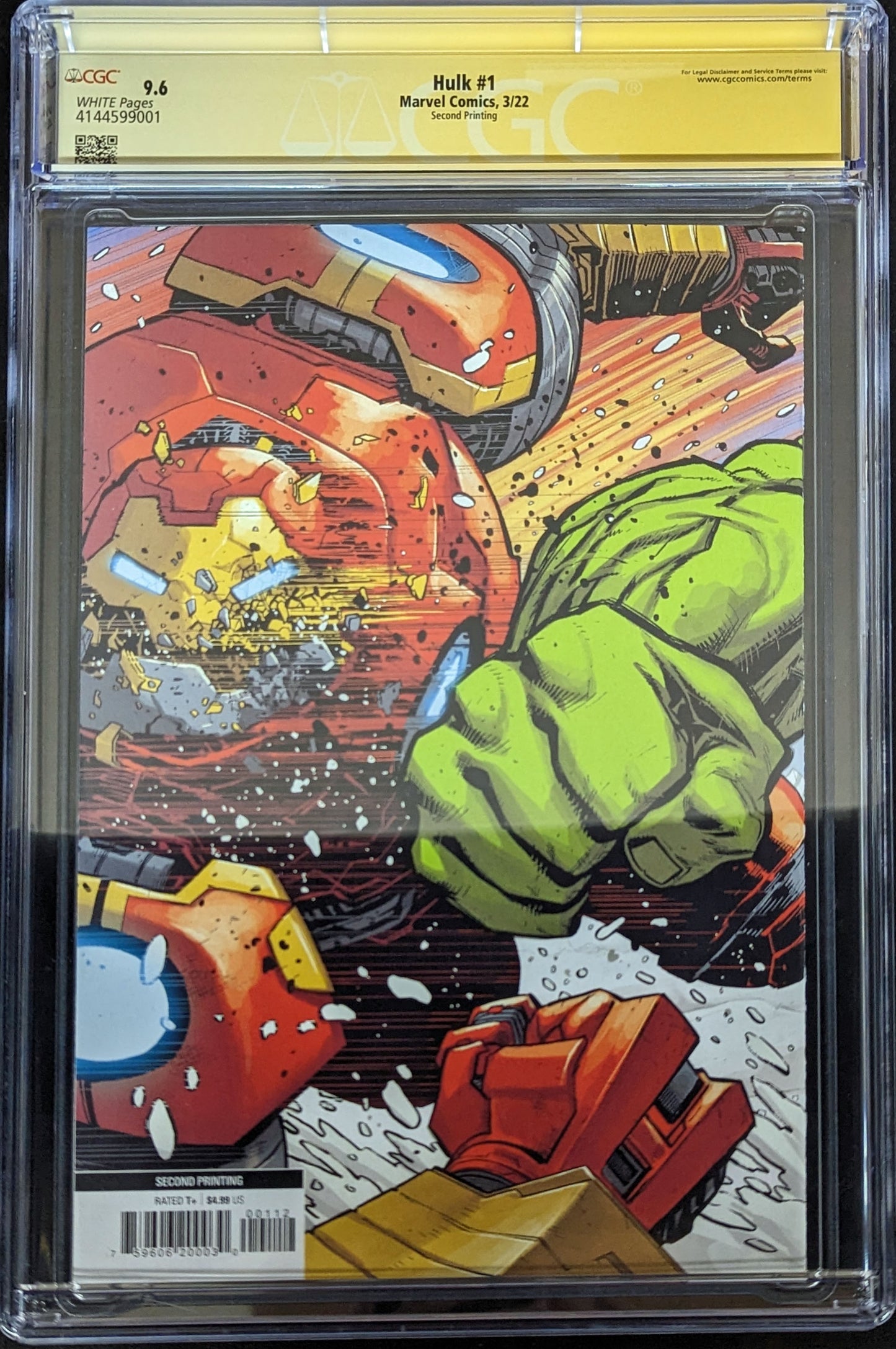 Hulk #1 2nd Print CGC 9.6 Signed by Ryan Ottley