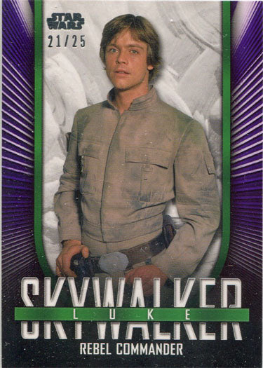 Star Wars Skywalker Saga Iconic Looks Purple Parallel Card IL-6 Rebel Cmdr 21/25