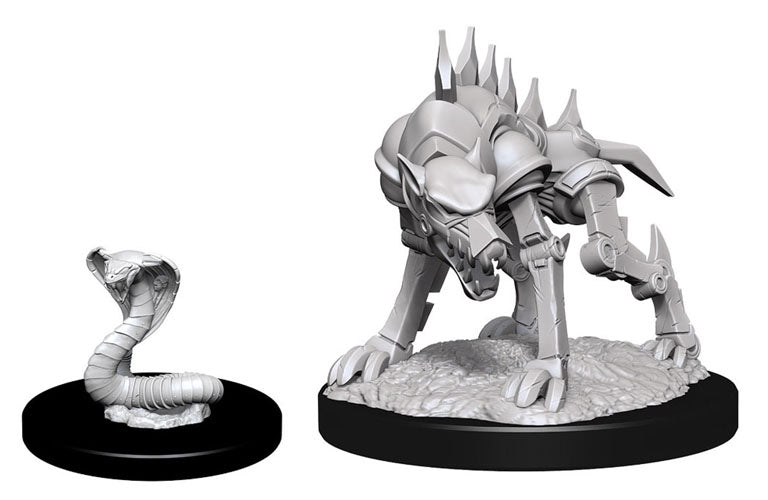 Nolzur's Marvelous Miniatures - Unpainted: Iron Cobra & Iron Defender
