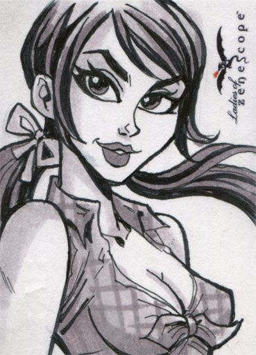 Ladies of Zenescope 2016 NYCC Sketch Card by Josh Howard DE 3/3
