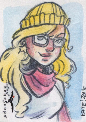 Ladies of Zenescope 2016 NYCC Sketch Card by Kate Carleton DE 3/3