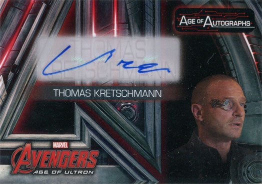 Marvel Avengers Age of Ultron Autograph Card AA-TR Thomas Kretschmann Strucker