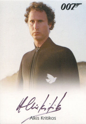 James Bond Archives 2015 Autograph Card Alkis Kritikos as Santos