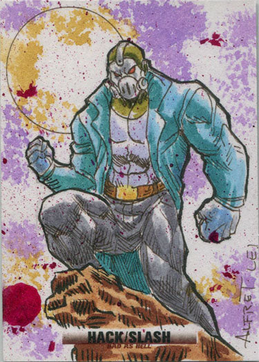 Hack/Slash Bad As Hell 5finity 2019 Sketch Card by Alfret Le V1
