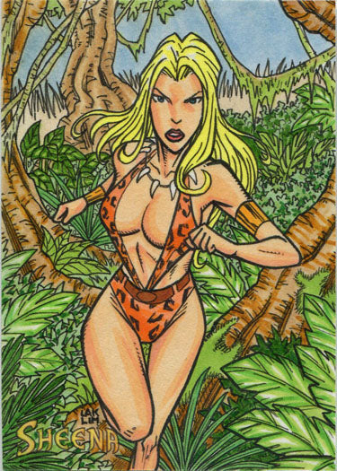 Sheena 5finity 2011 Sketch Card by Lak Lim
