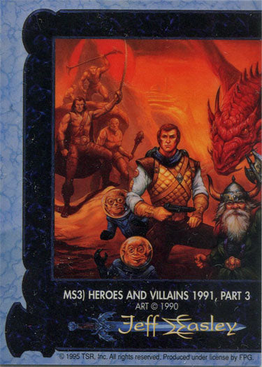 Jeff Easley Fantasy Art 1995 Metallic Storm Chase Card MS3 Heroes Villians