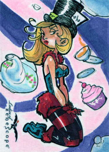Ladies of Zenescope 2016 NYCC Sketch Card by Melanie Coutavas DE 3/3