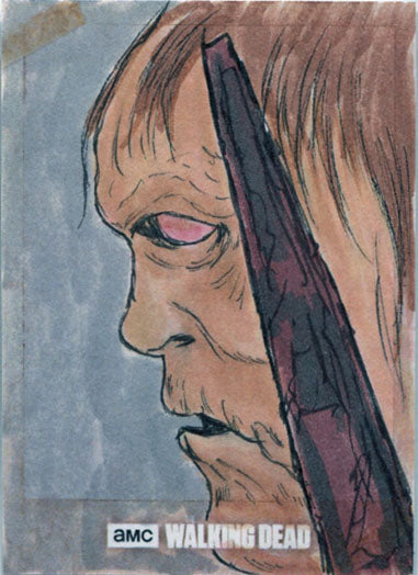 Walking Dead Season 7 Sketch Card Jeff Meuth of Walker