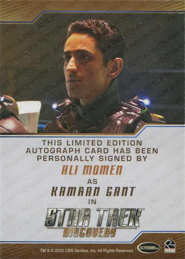 Star Trek Discovery Season 2 Autograph Card Ali Momen as Kamran Gant