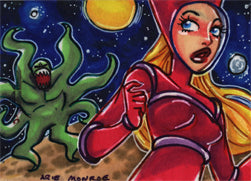 Galaxgals Eradication Arie Monroe Rare Artist Sketch Card Ver. 3