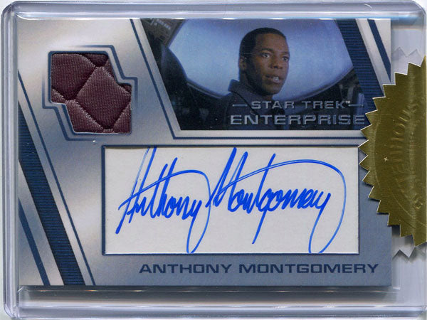 Star Trek Enterprise Archives S2 Auto Costume Card Anthony Montgomery