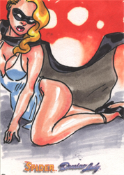 Moonstone Domino Lady & The Spider Sketch Card by Pez! V8