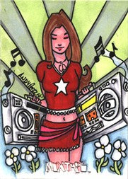 Mixtape 5finity JAM Sketch Card by Andy Perez