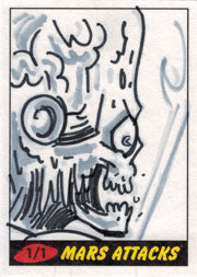 Mars Attacks Heritage Sketch Card by Mark Pingatore