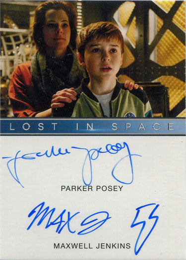 Netflix Lost in Space Season 1 Dual Autograph Card Parker Posey and Max Jenkins