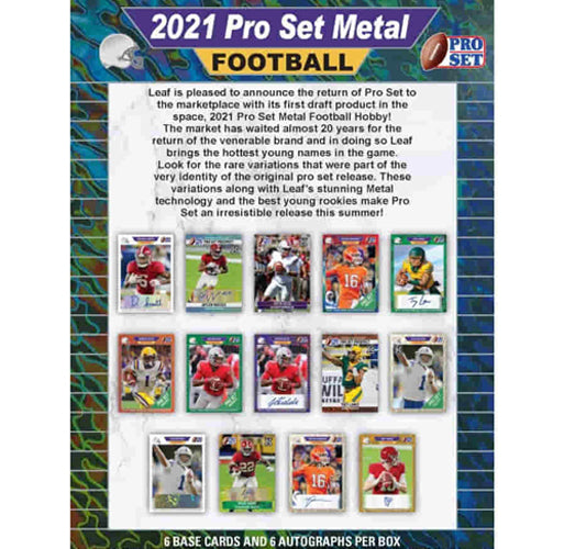 2021 Leaf Pro Set Metal Football Hobby Box