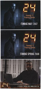 Twenty Four Season 5 2007 P1, 2008 P1 & P2 3 Card Promo Set