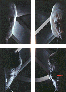 Topps 2000 X-Men Movie Complete 4 Card Promo Set