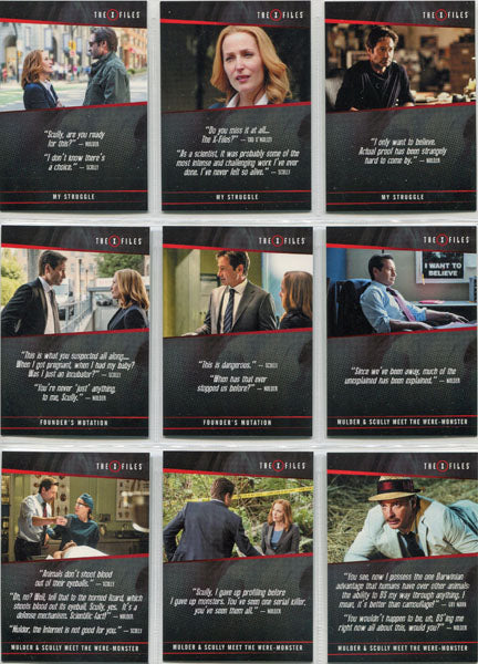 X-Files Season 10 & 11 Quotable X-Files Complete 27 Card Set Q1 to Q27