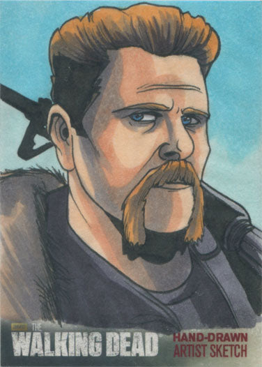 Walking Dead Season 4 Part 2 Sketch Card by Rich Molinelli of Cudlitz as Abraham
