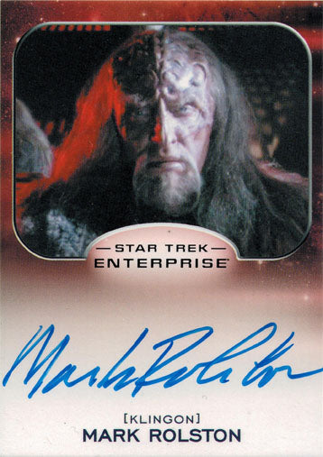Star Trek Aliens Autograph Card Enterprise Mark Rolston as Captain Magh