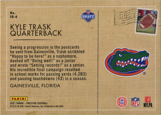 Panini Prestige Football 2021 Seasons Greetings Insert Card SG-6 Kyle Trask