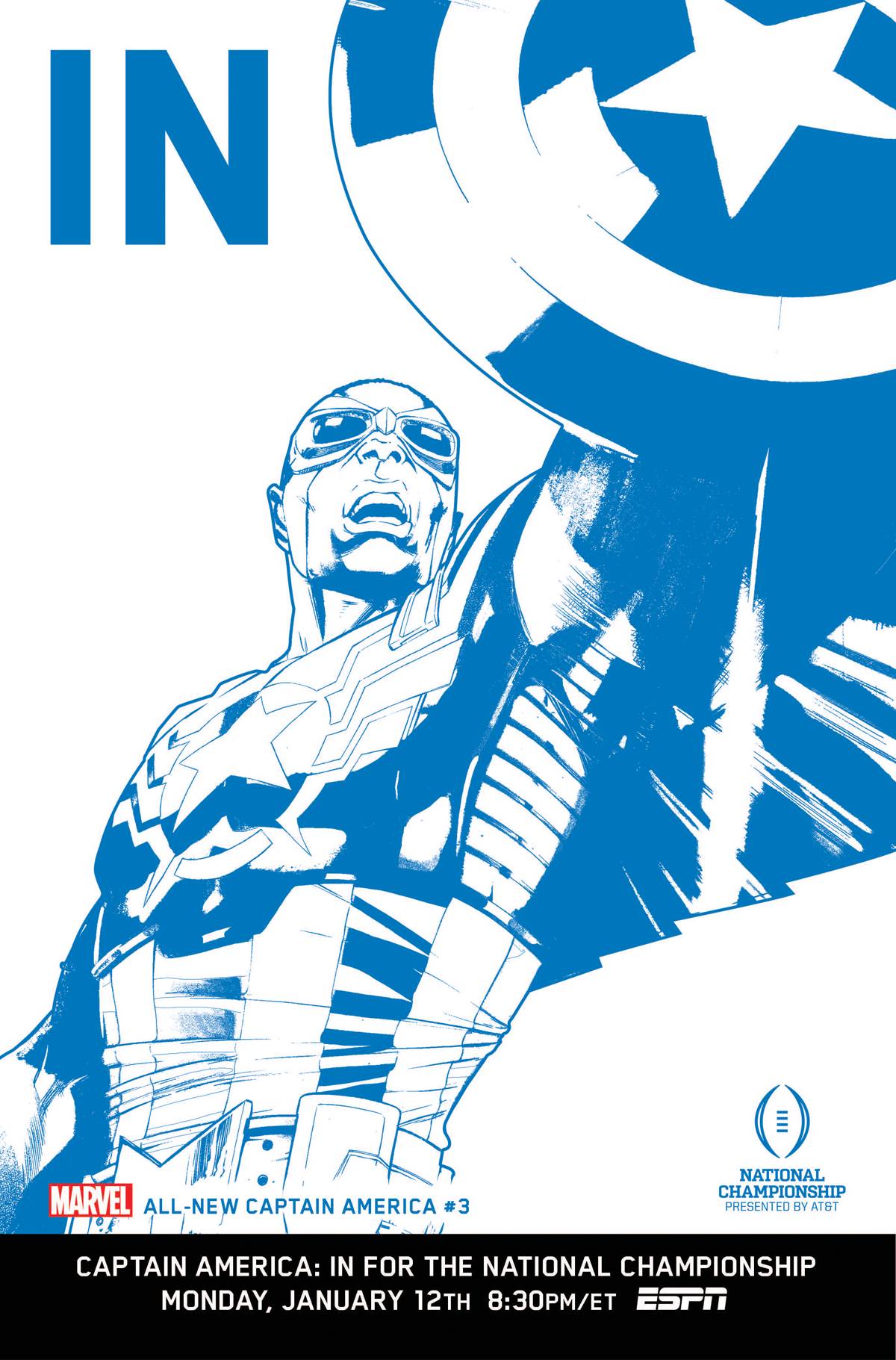 ALL NEW CAPTAIN AMERICA #3 ESPN IN VAR