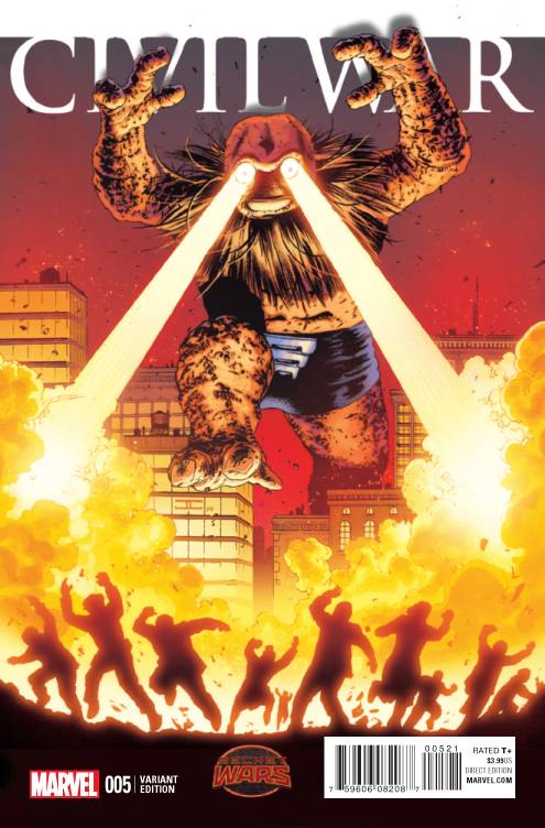 CIVIL WAR #5 CASSADAY KIRBY MONSTER VAR SWA