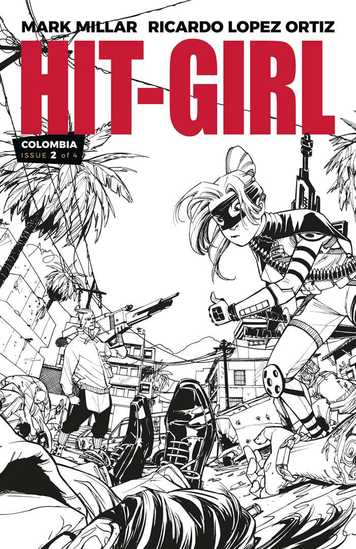 Hit-Girl #2 Cover B Amy Reeder Black & White Variant