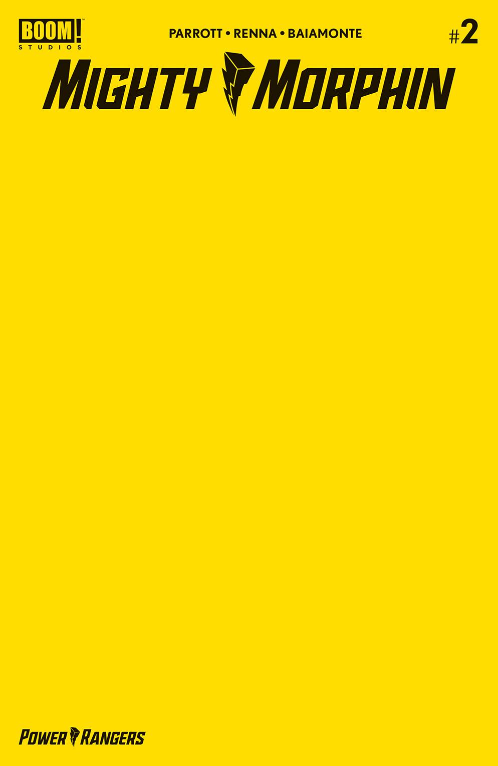 MIGHTY MORPHIN #2 CVR C YELLOW BLANK SKETCH (C: 1-0-0)